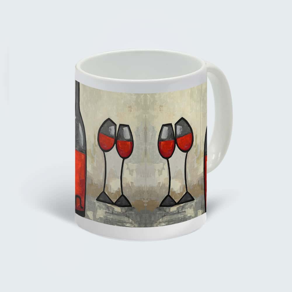 New Mug Bouteilles Bordeaux Rouge inversé