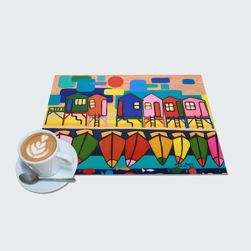 NEW Set Cabanes et pinasses orangées 1