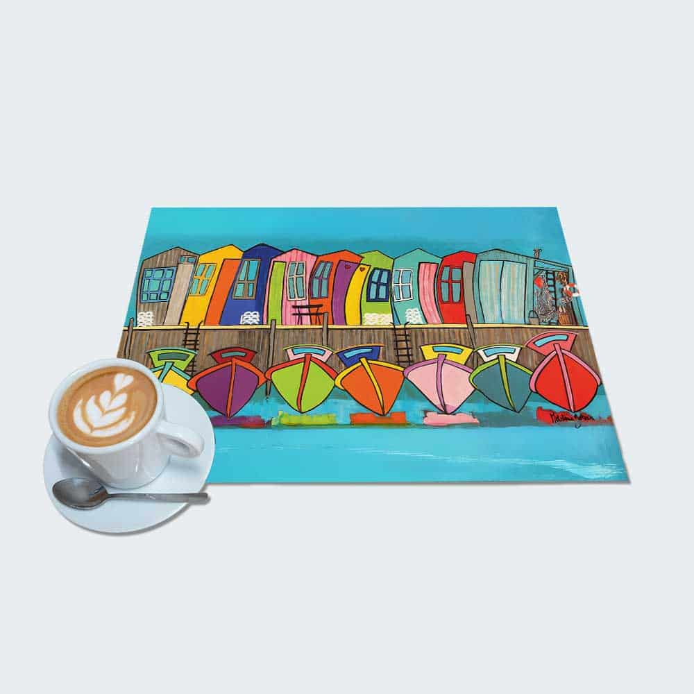 New Set de table Trio Douceur Turquoise panoramique