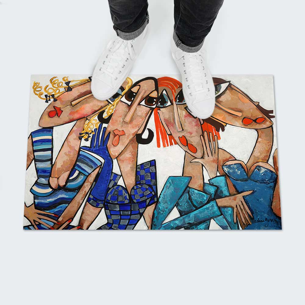 New Tapis Tenue de Galla Bleue