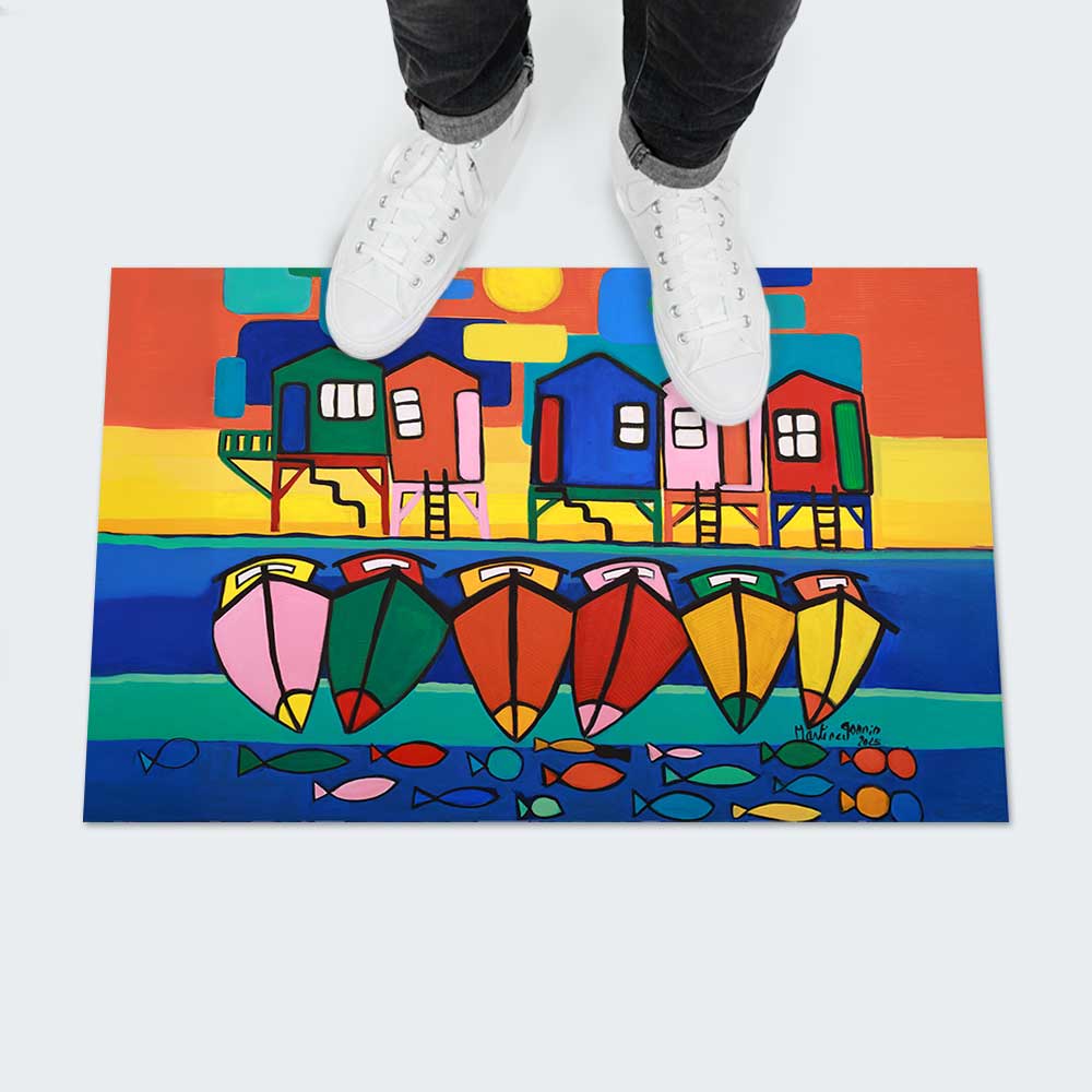 New Tapis Cabanes et Pinasses orangées