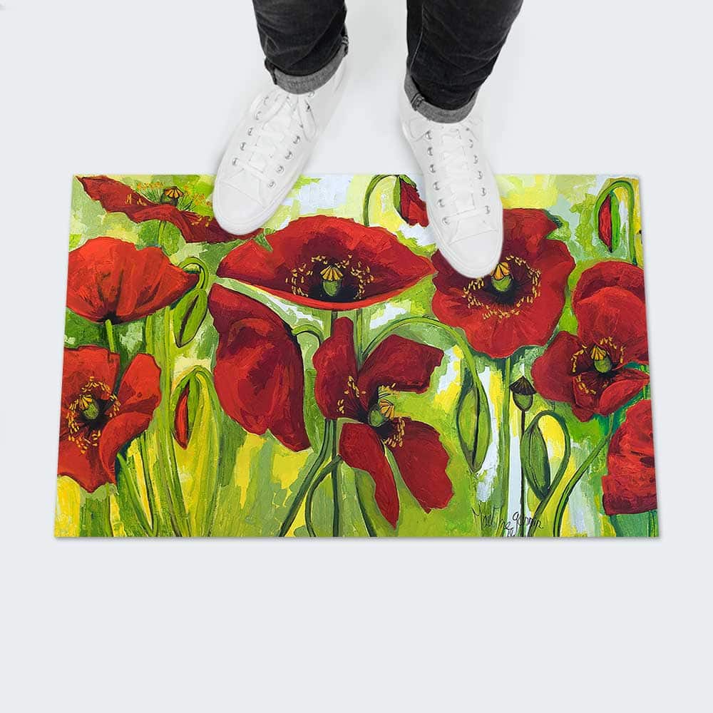 New Tapis de sol Coquelicot vert