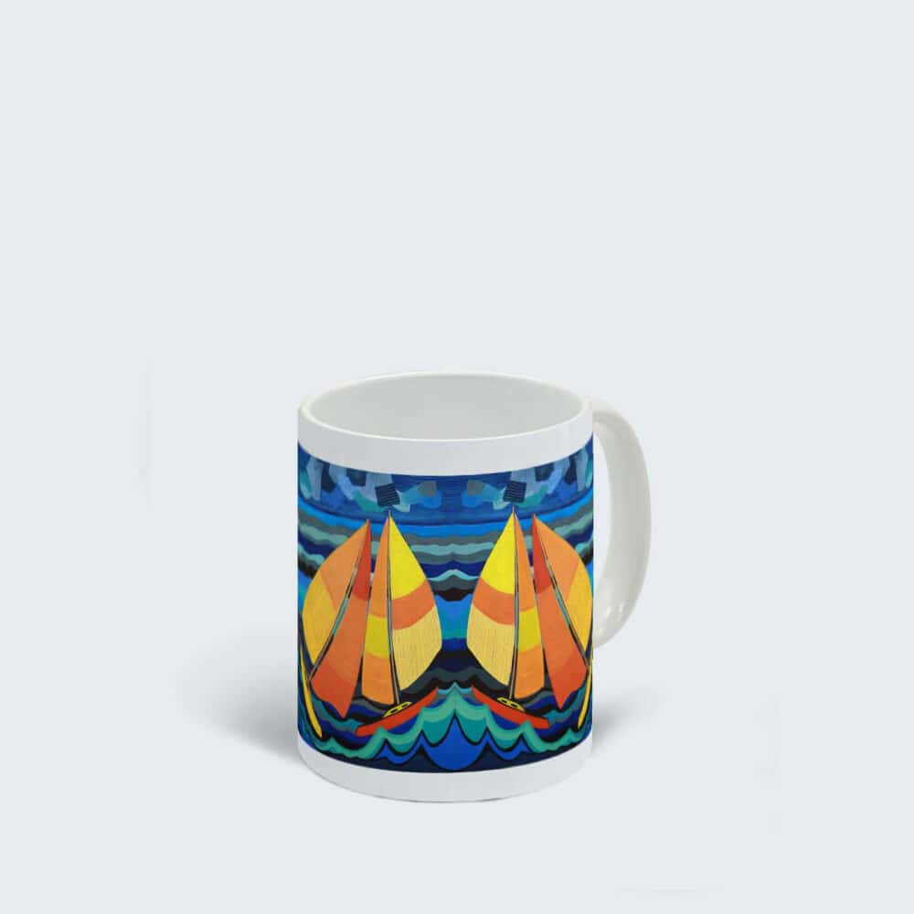 Mini-mug Voiliers jaunes